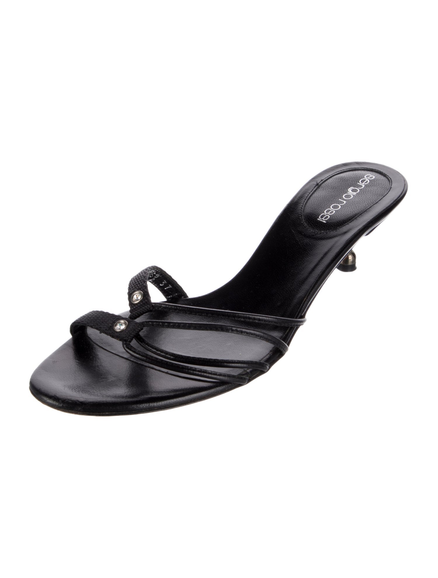 Sergio Rossi Leather Slides