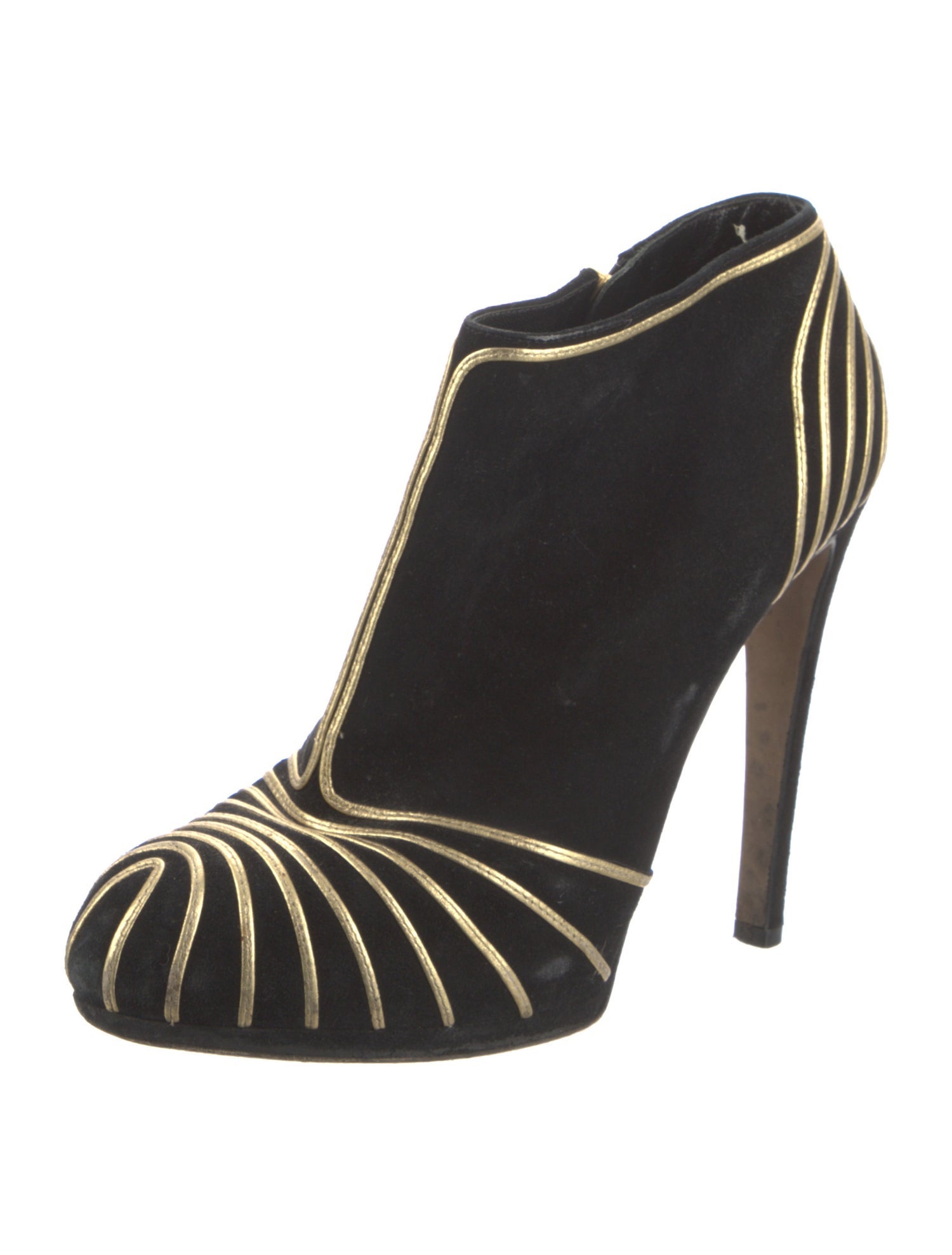 Sergio Rossi Suede Striped Boots