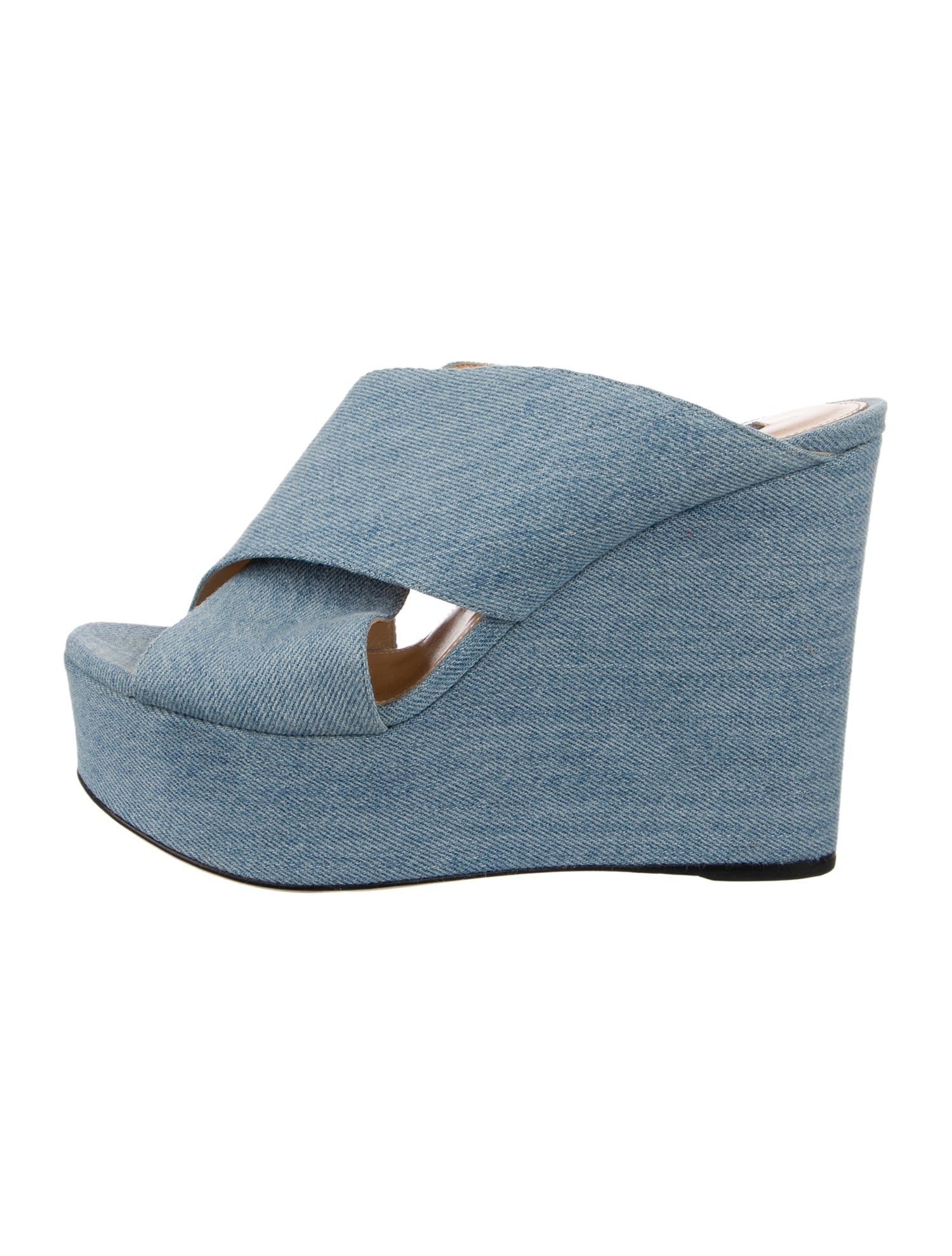 Sergio Rossi Denim Slides