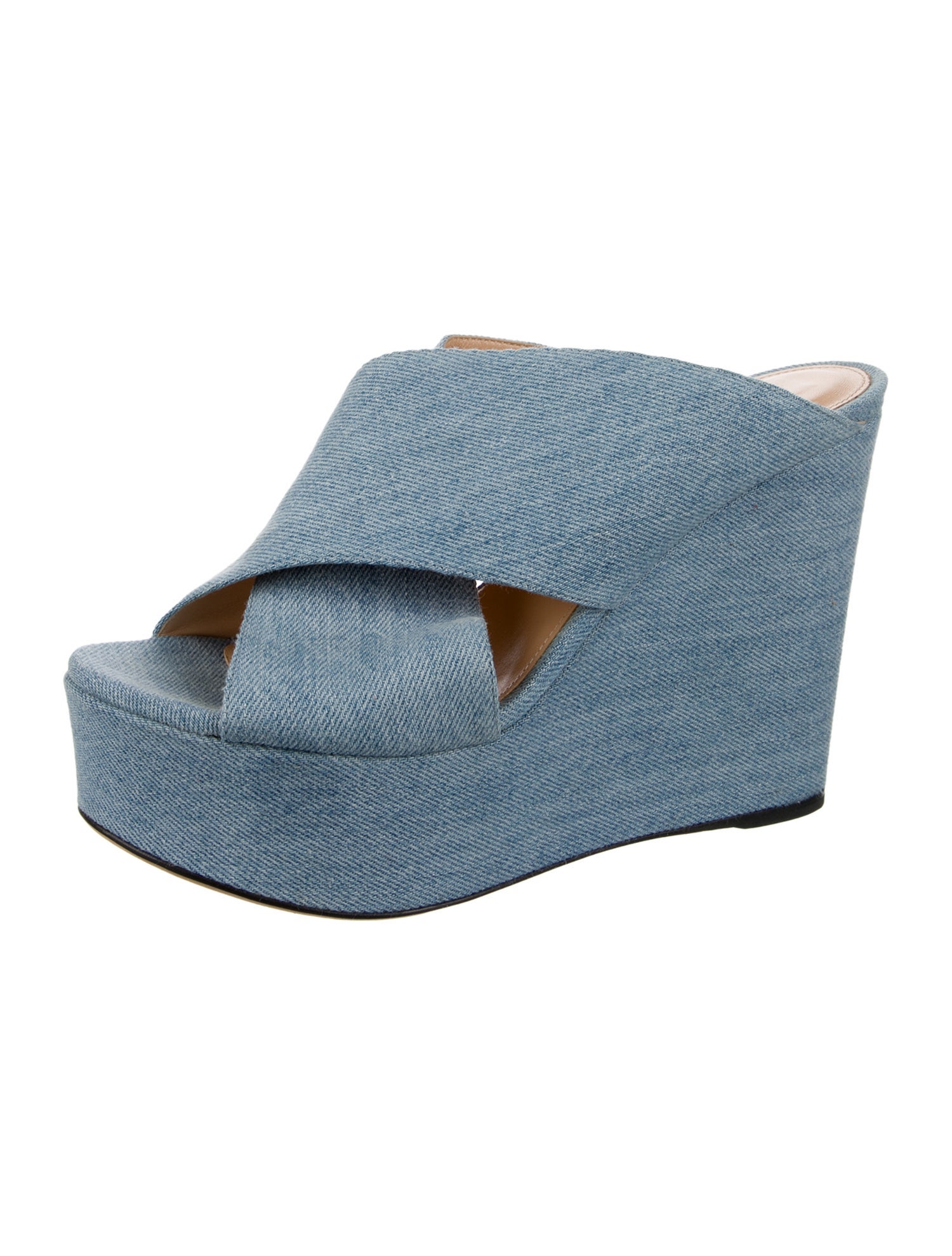 Sergio Rossi Denim Slides