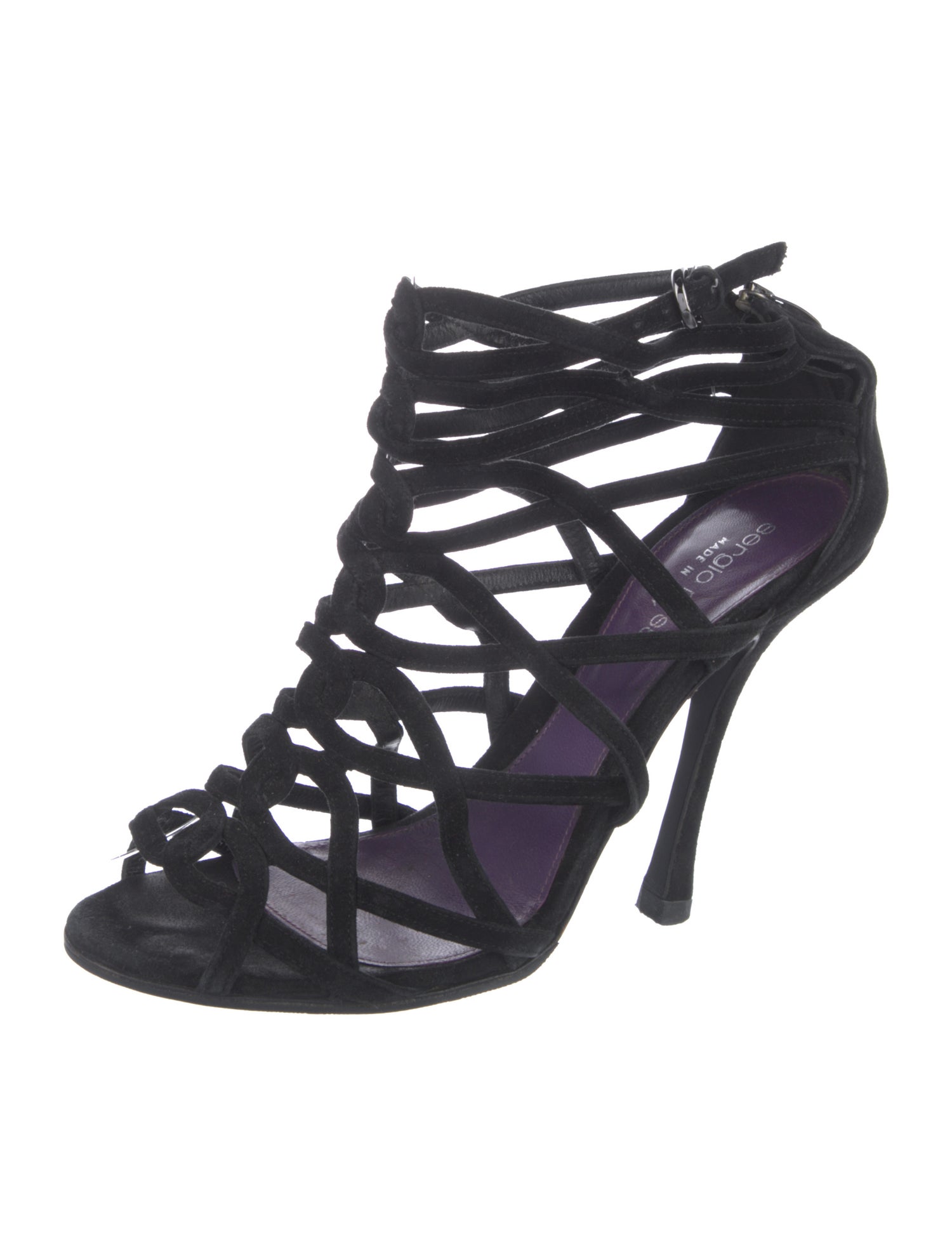 Sergio Rossi Suede Gladiator Sandals