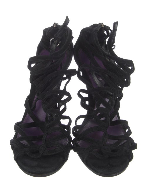 Sergio Rossi Suede Gladiator Sandals