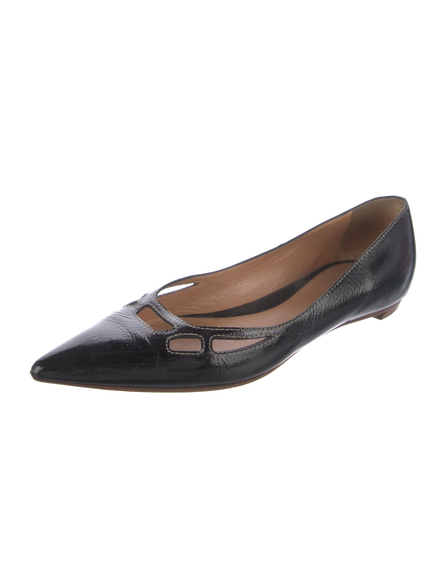 Sergio Rossi Leather Ballet Flats