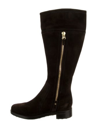 Sergio Rossi Suede Riding Boots