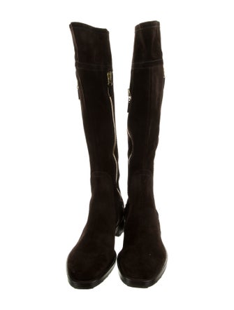 Sergio Rossi Suede Riding Boots