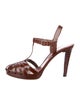Sergio Rossi Leather T-Strap Sandals