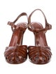 Sergio Rossi Leather T-Strap Sandals