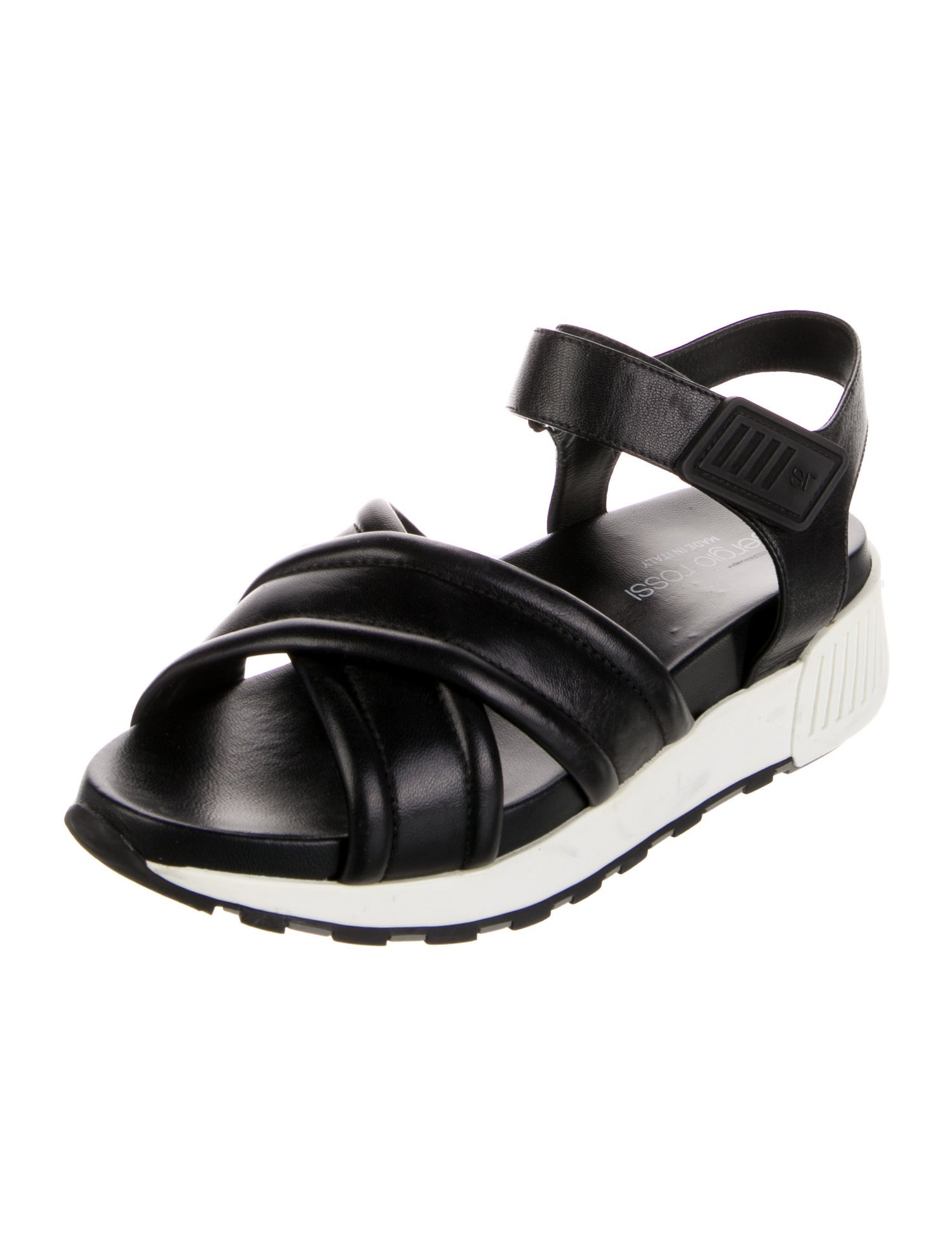 Sergio Rossi Leather Slingback Sandals