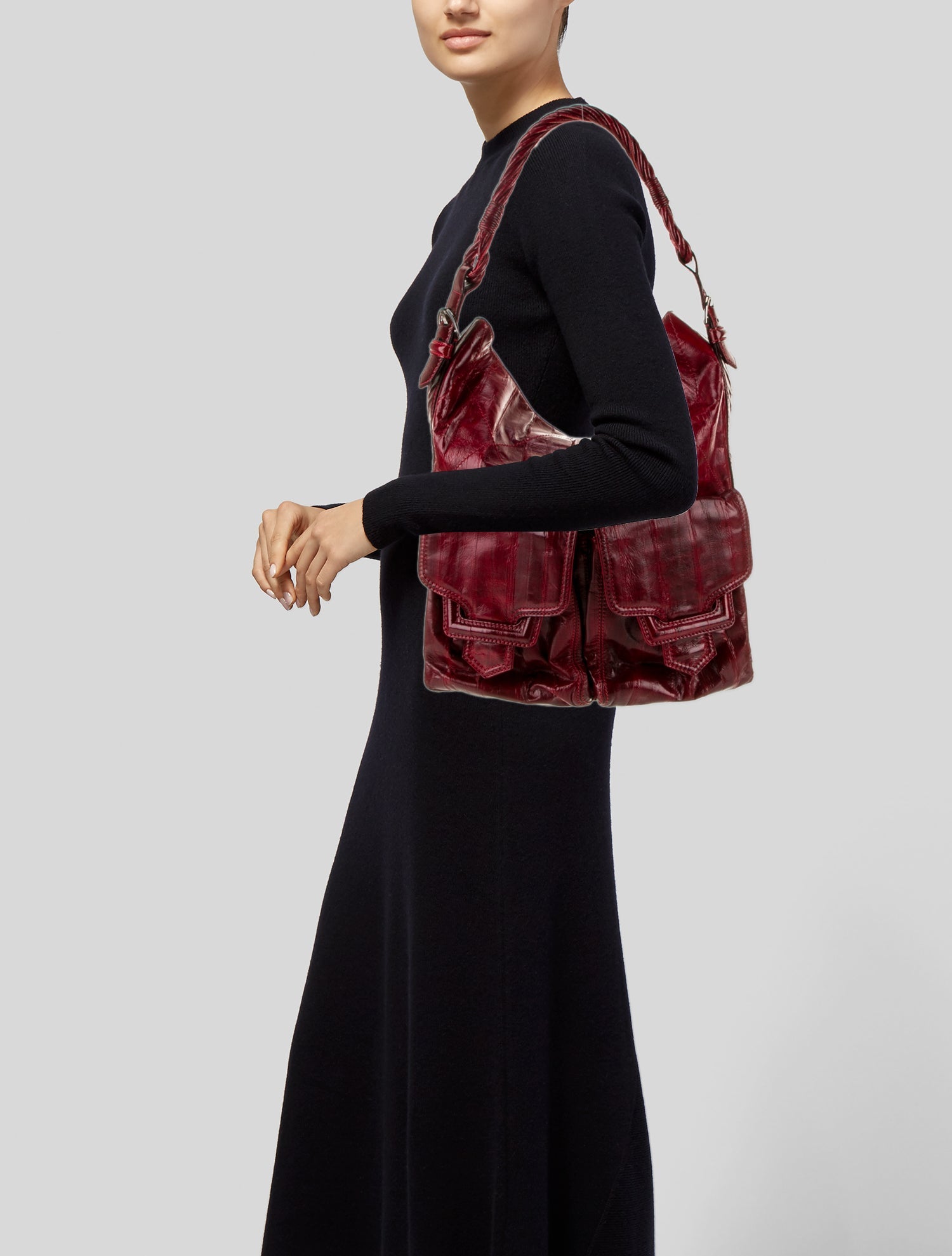 Sergio Rossi Patent Leather Hobo