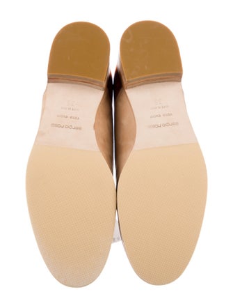 Sergio Rossi Suede Leather Trim Embellishment Oxfords