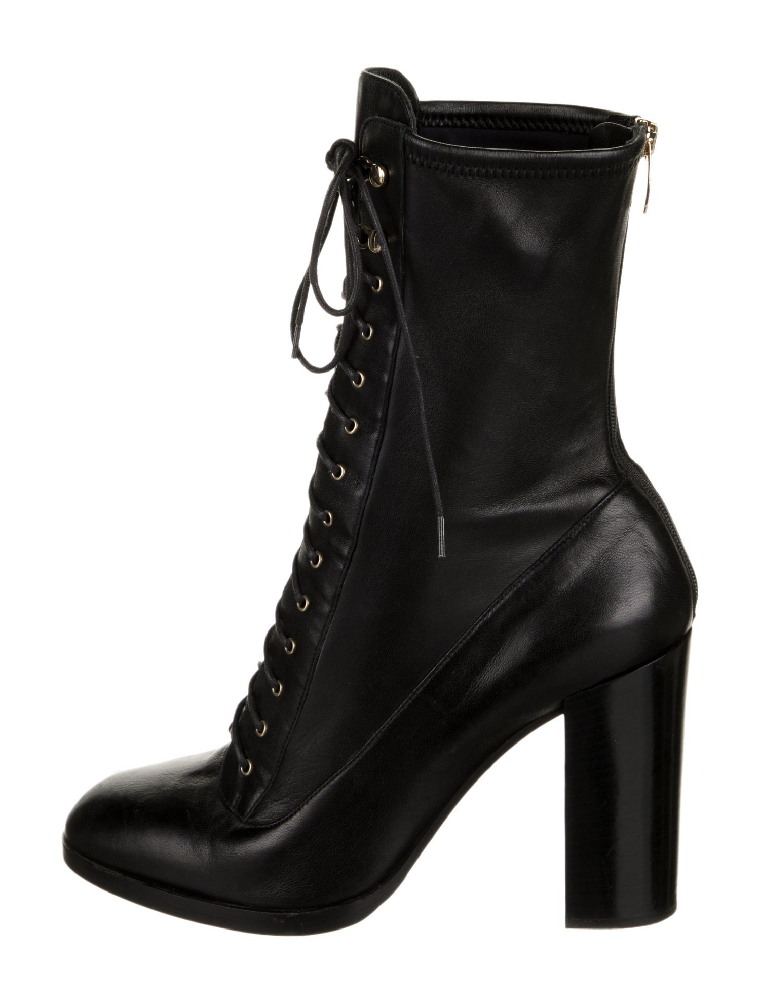 Sergio Rossi Leather Lace-Up Boots