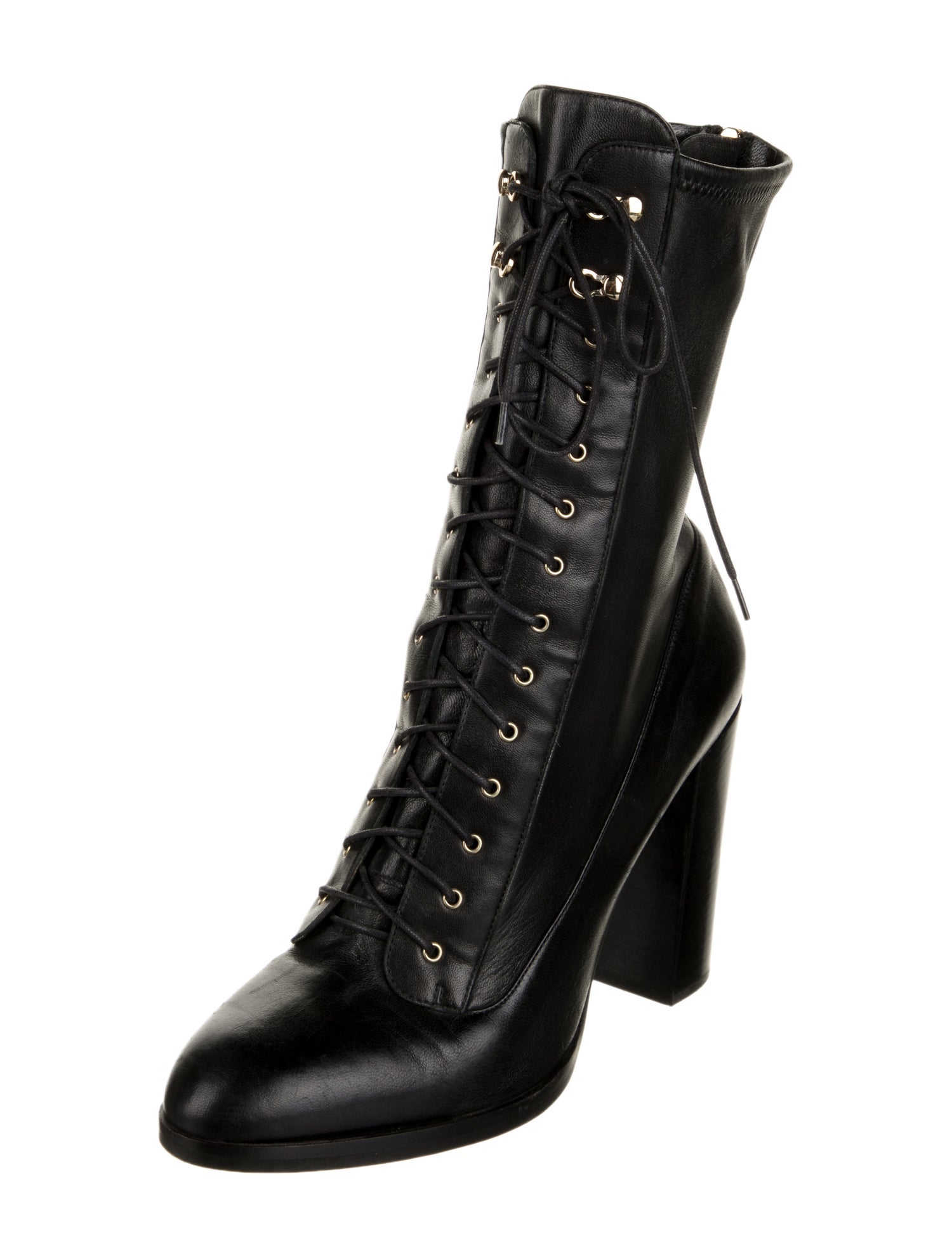 Sergio Rossi Leather Lace-Up Boots