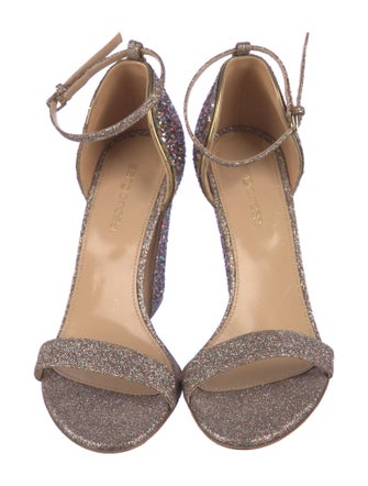 Sergio Rossi Glitter Glitter Accents Sandals