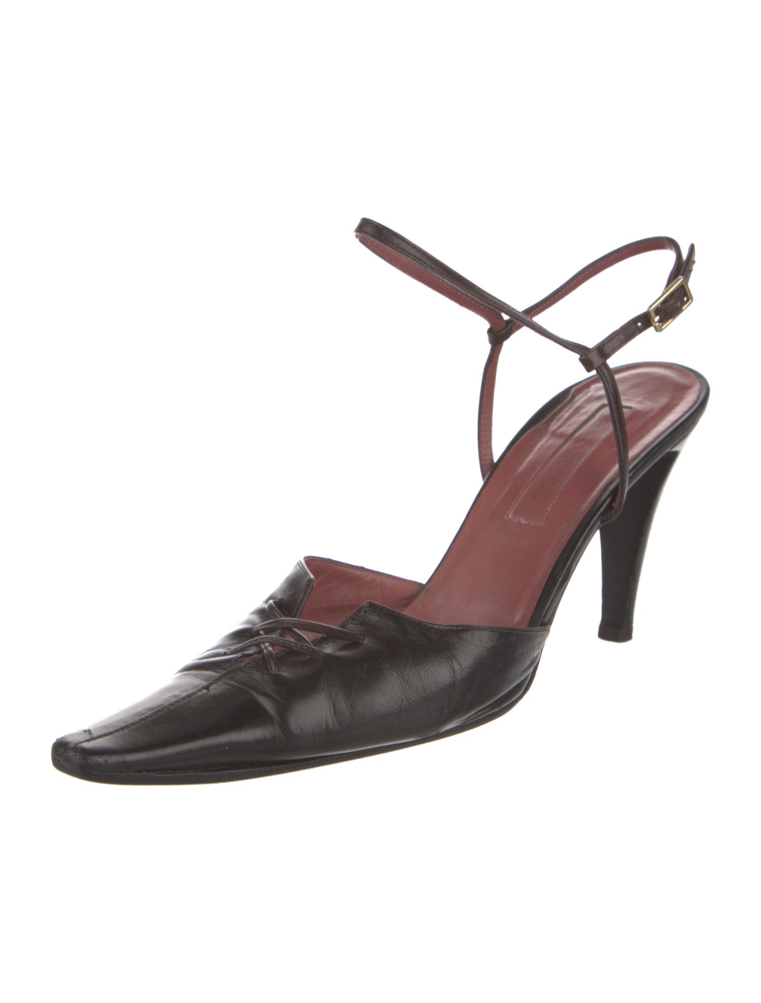 Sergio Rossi Leather Slingback Pumps