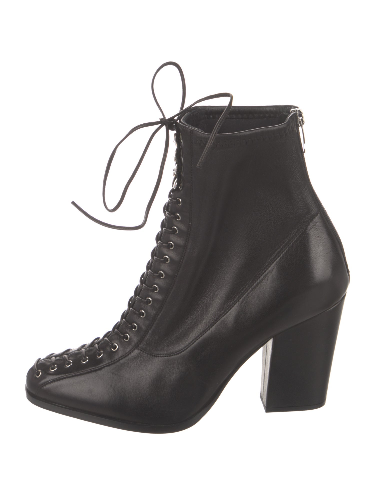 Sergio Rossi Leather Lace-Up Boots
