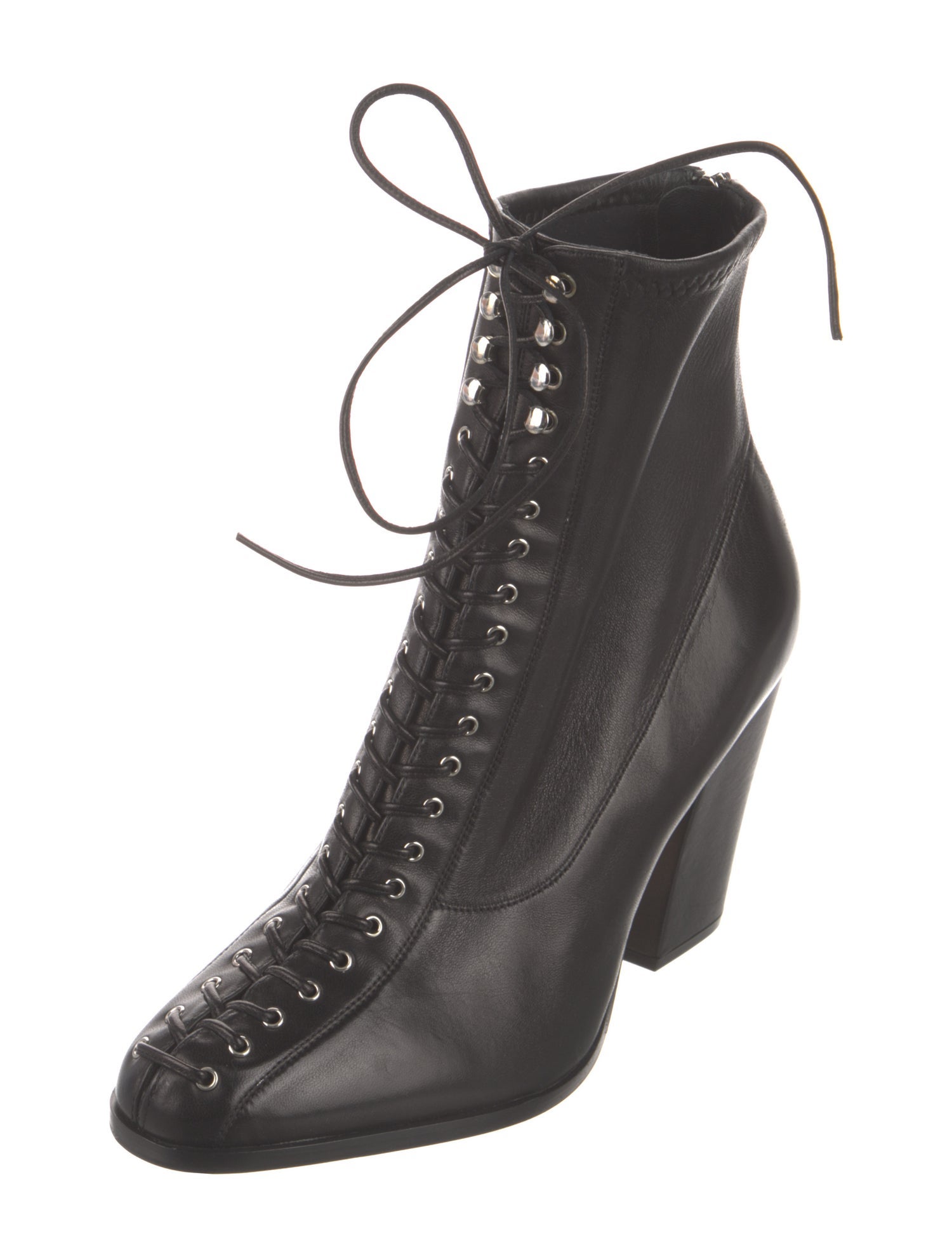 Sergio Rossi Leather Lace-Up Boots