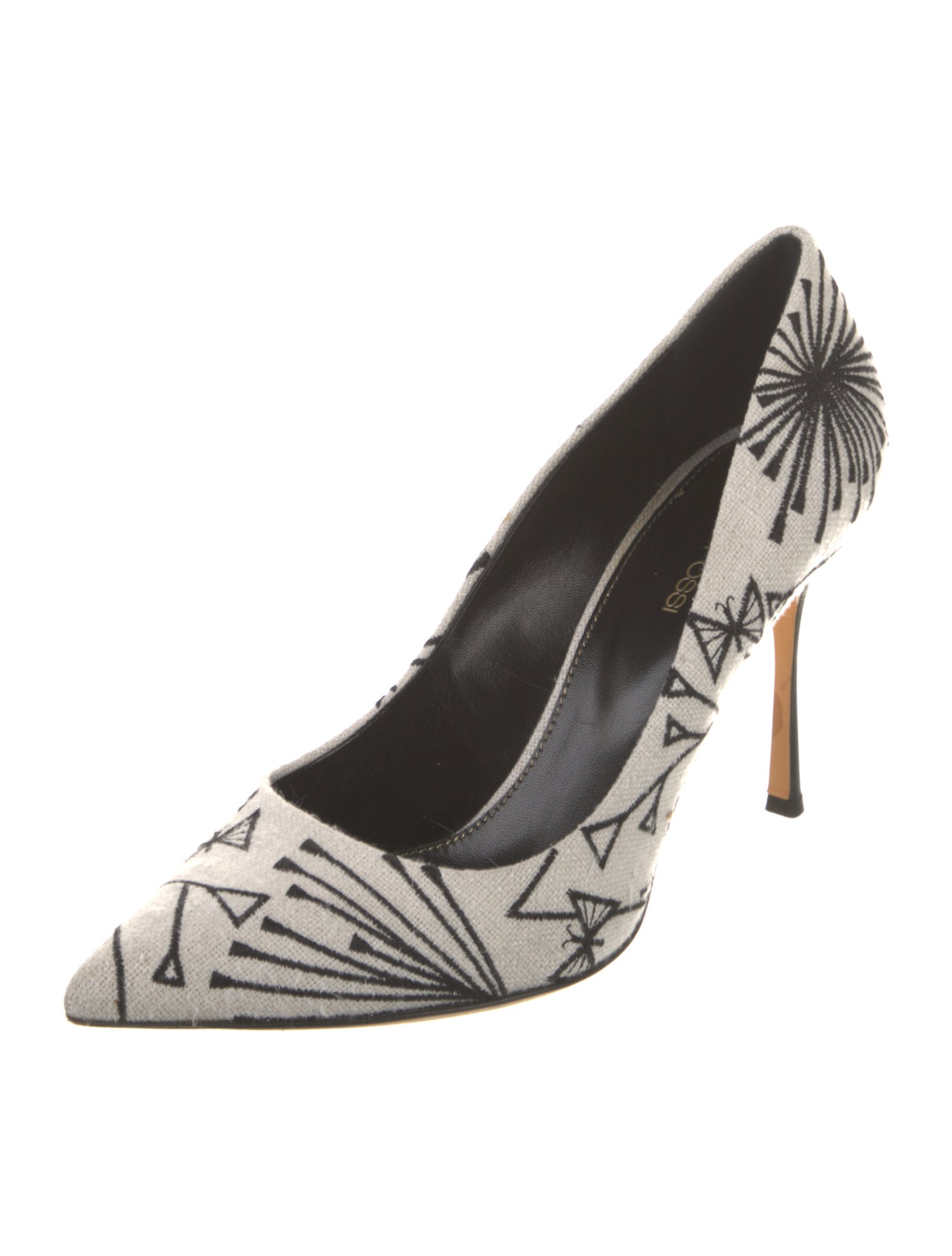 Sergio Rossi Canvas Printed Pumps