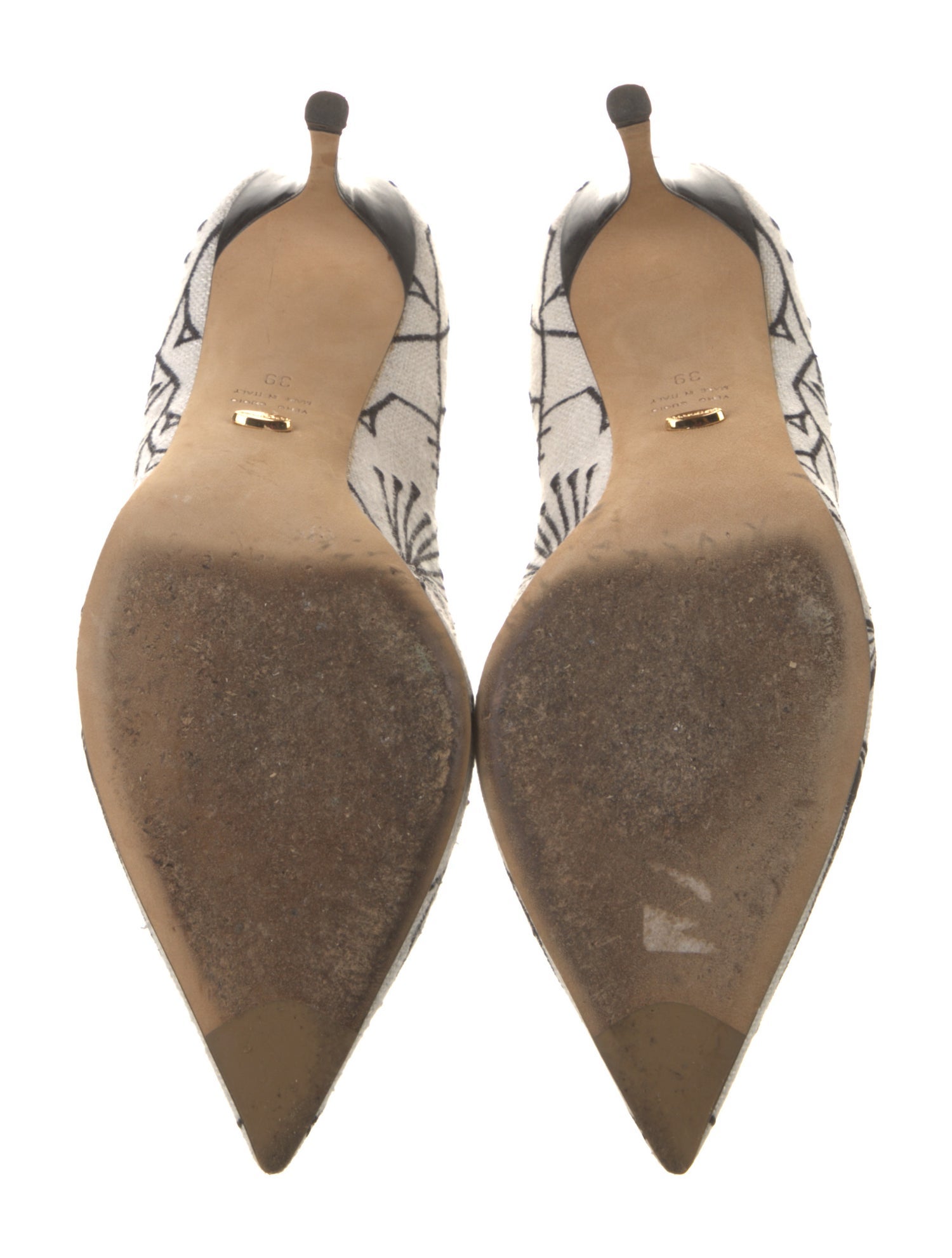 Sergio Rossi Canvas Printed Pumps