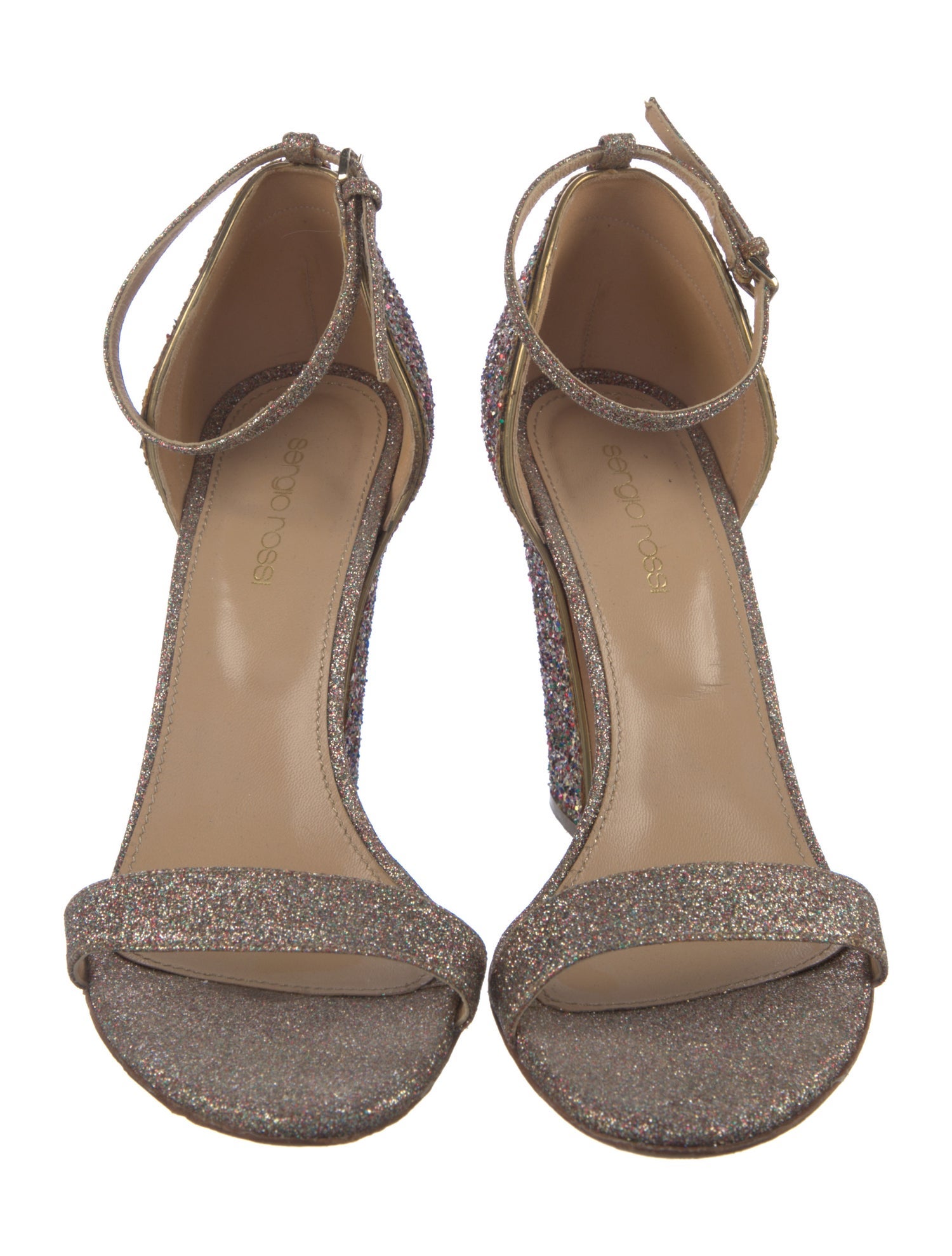 Sergio Rossi Glitter Glitter Accents Sandals