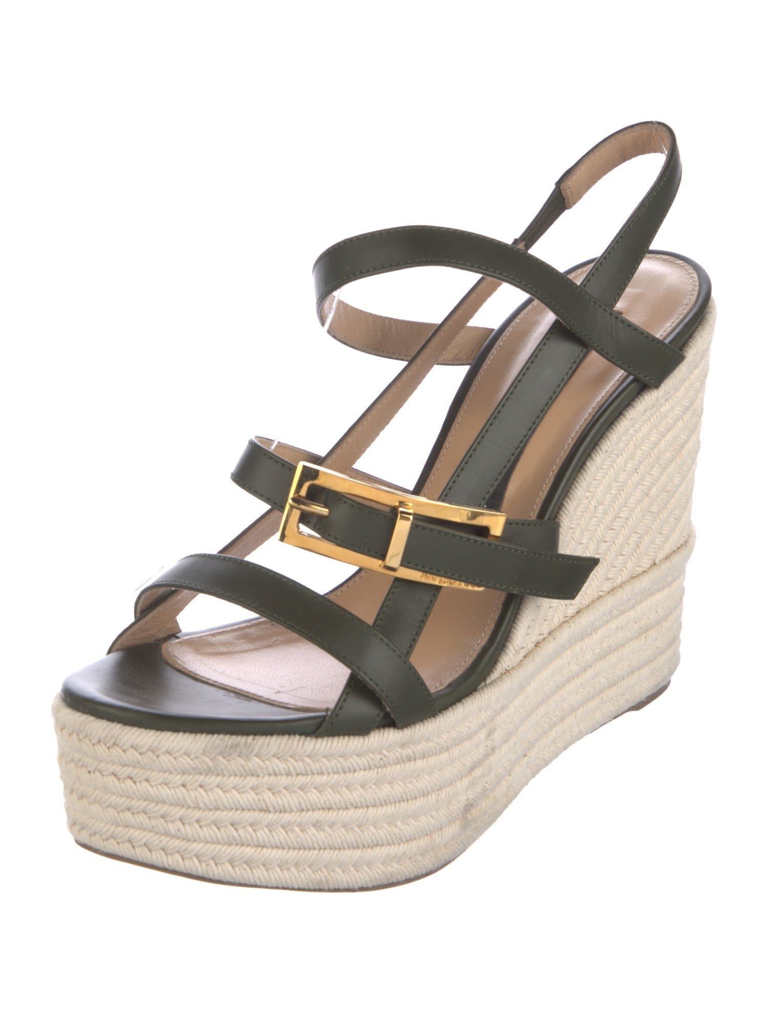 Sergio Rossi Leather Espadrilles