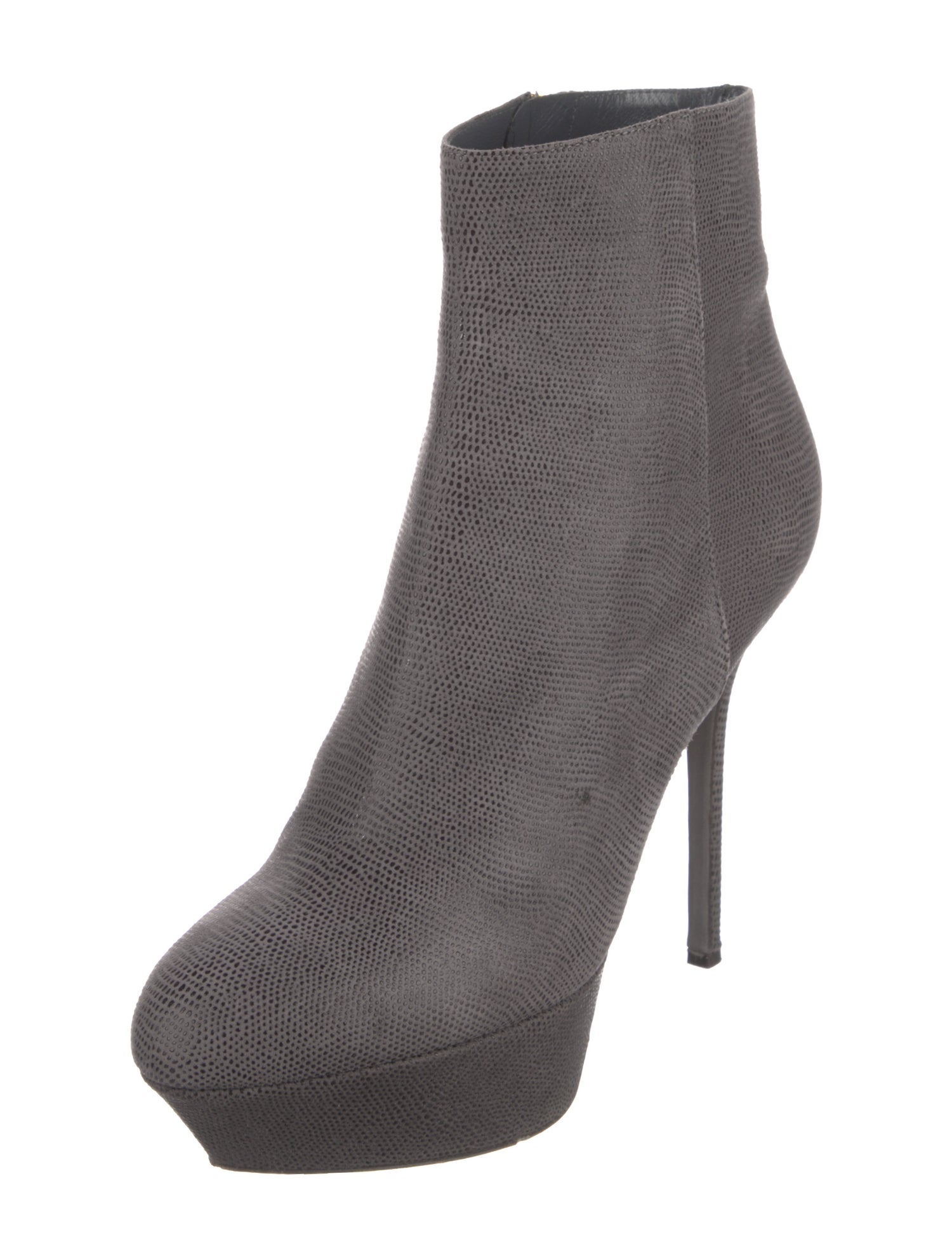 Sergio Rossi Leather Patterned Sock Boots