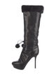 Sergio Rossi Leather Lace-Up Boots