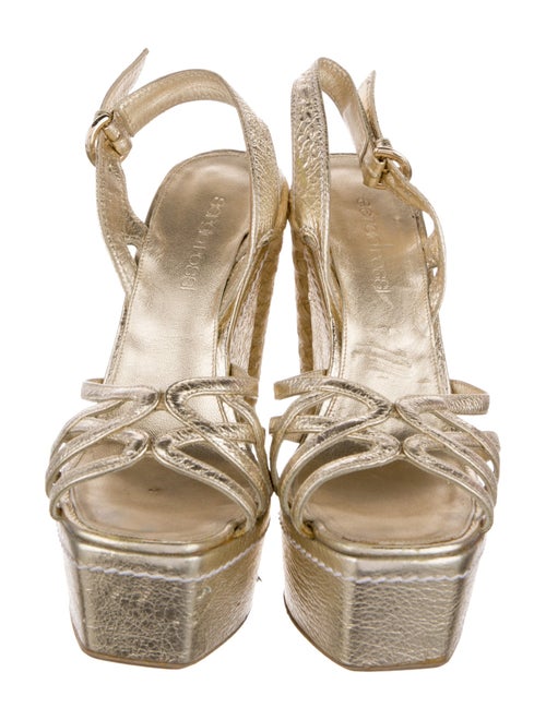 Sergio Rossi Leather Animal Print Espadrilles