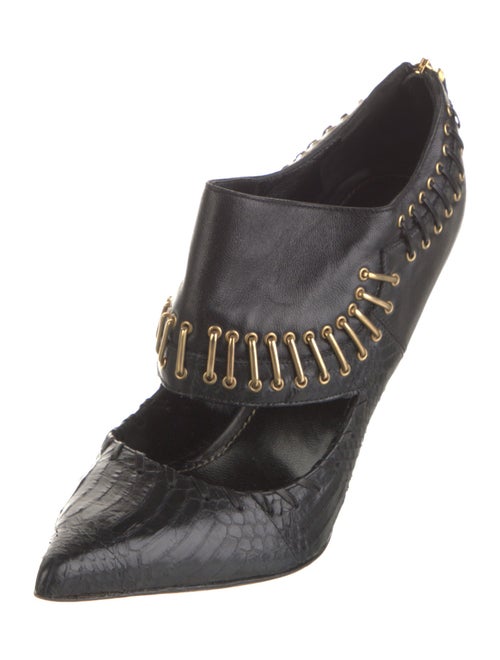 Sergio Rossi Leather Studded Accents Pumps