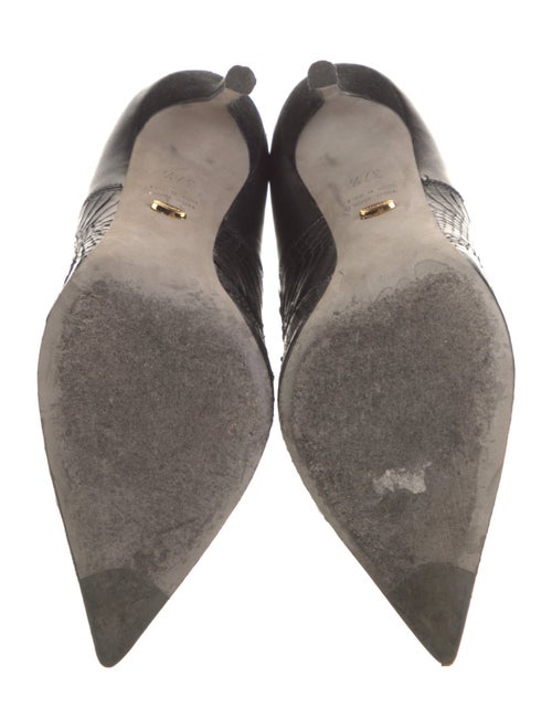 Sergio Rossi Leather Studded Accents Pumps