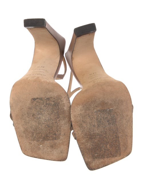 Sergio Rossi Leather Crystal Embellishments Sandals