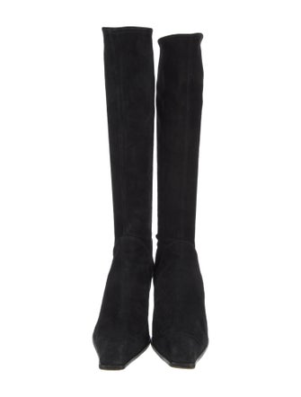 Sergio Rossi Suede Sock Boots