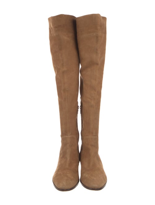 Sergio Rossi Suede Riding Boots