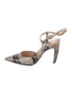 Sergio Rossi Python Animal Print Slingback Pumps