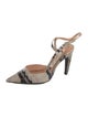 Sergio Rossi Python Animal Print Slingback Pumps