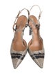 Sergio Rossi Python Animal Print Slingback Pumps