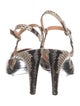 Sergio Rossi Python Animal Print Slingback Pumps