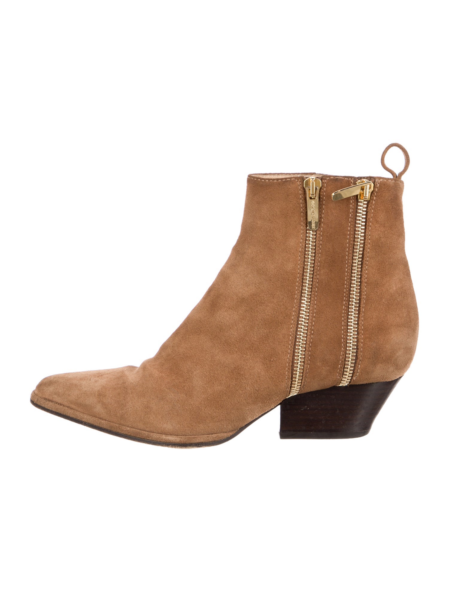 Sergio Rossi Suede Leather Trim Embellishment Boots