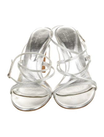 Sergio Rossi Leather Slingback Sandals