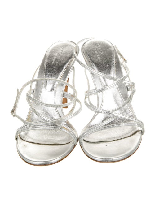 Sergio Rossi Leather Slingback Sandals