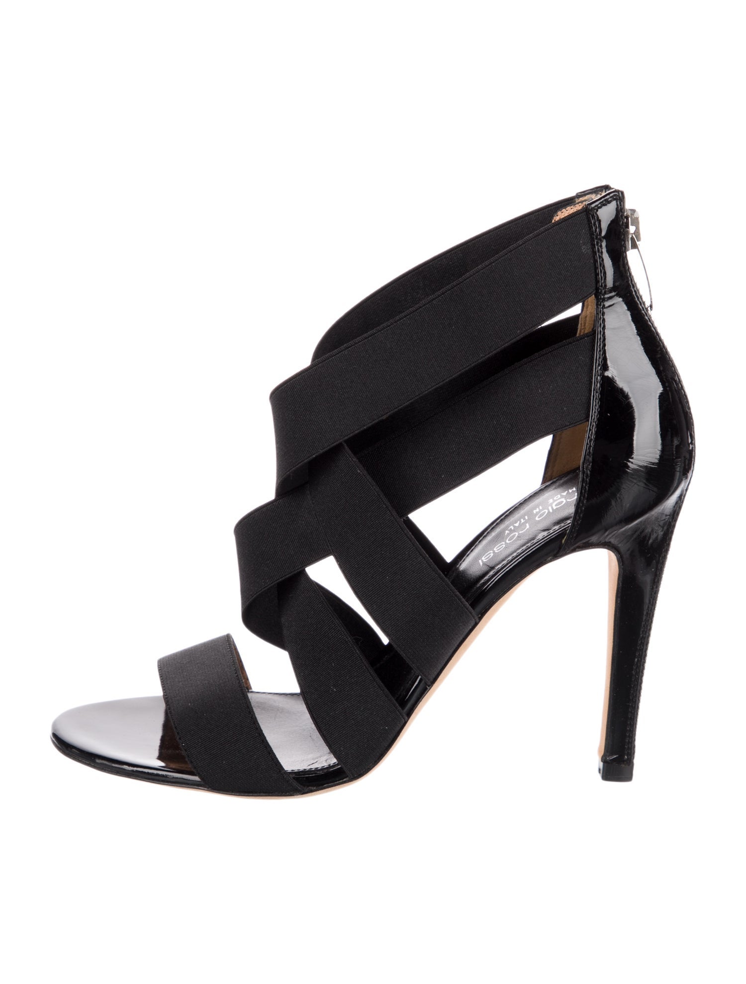 Sergio Rossi Patent Leather Slingback Sandals