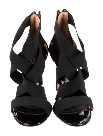Sergio Rossi Patent Leather Slingback Sandals
