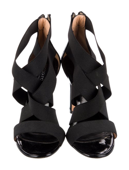 Sergio Rossi Patent Leather Slingback Sandals