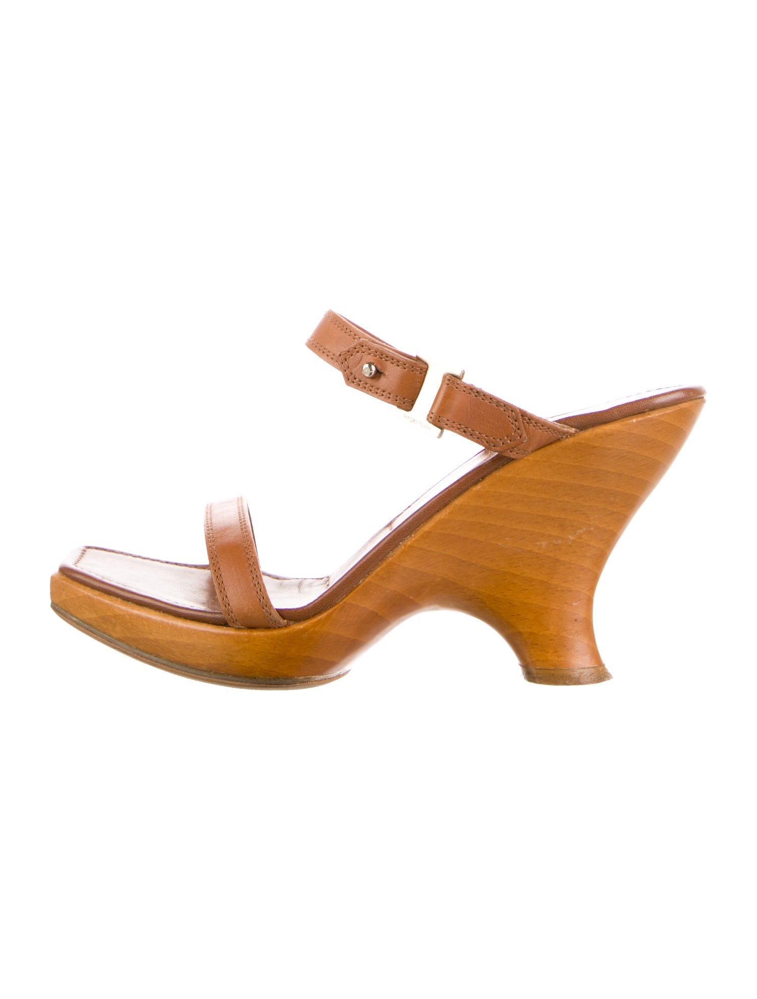 Sergio Rossi Leather Colorblock Pattern Slides