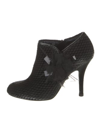 Sergio Rossi Velvet Animal Print Boots