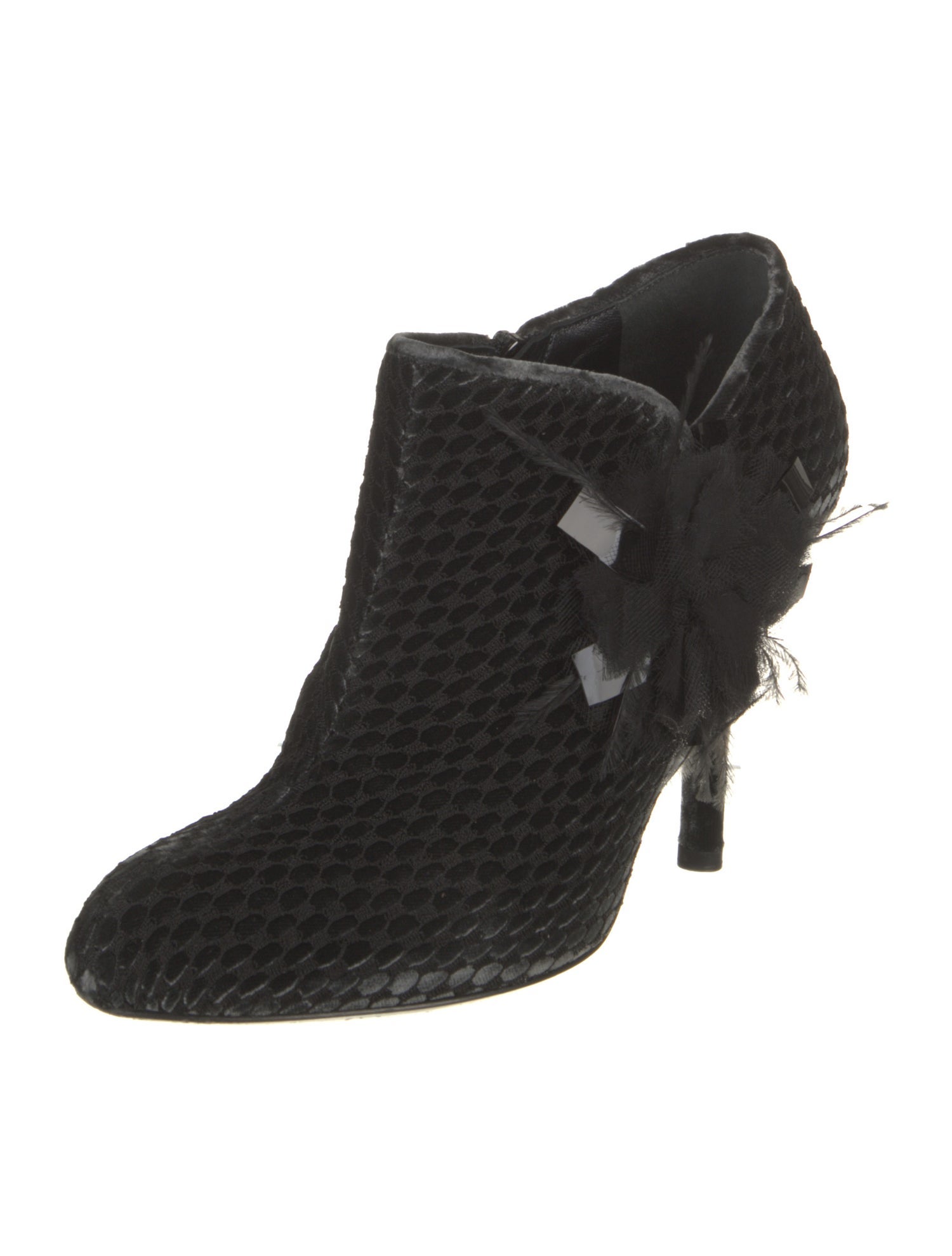 Sergio Rossi Velvet Animal Print Boots