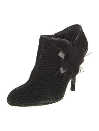 Sergio Rossi Velvet Animal Print Boots