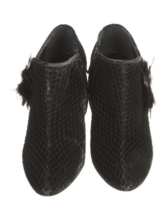 Sergio Rossi Velvet Animal Print Boots