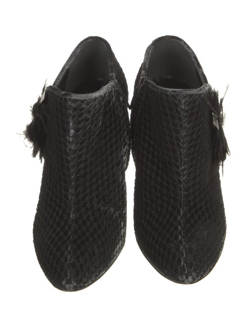 Sergio Rossi Velvet Animal Print Boots