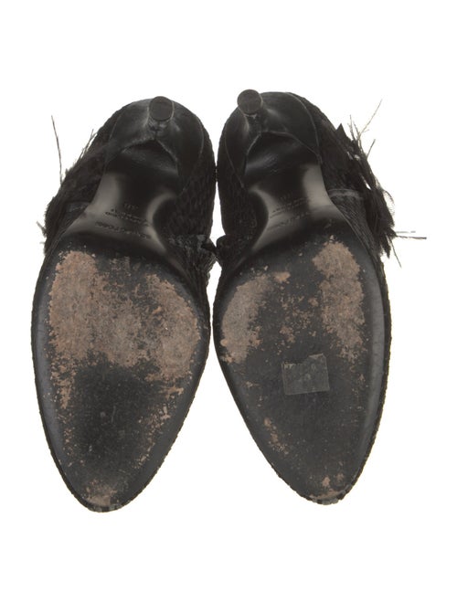 Sergio Rossi Velvet Animal Print Boots