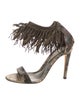 Sergio Rossi Snakeskin Animal Print Sandals